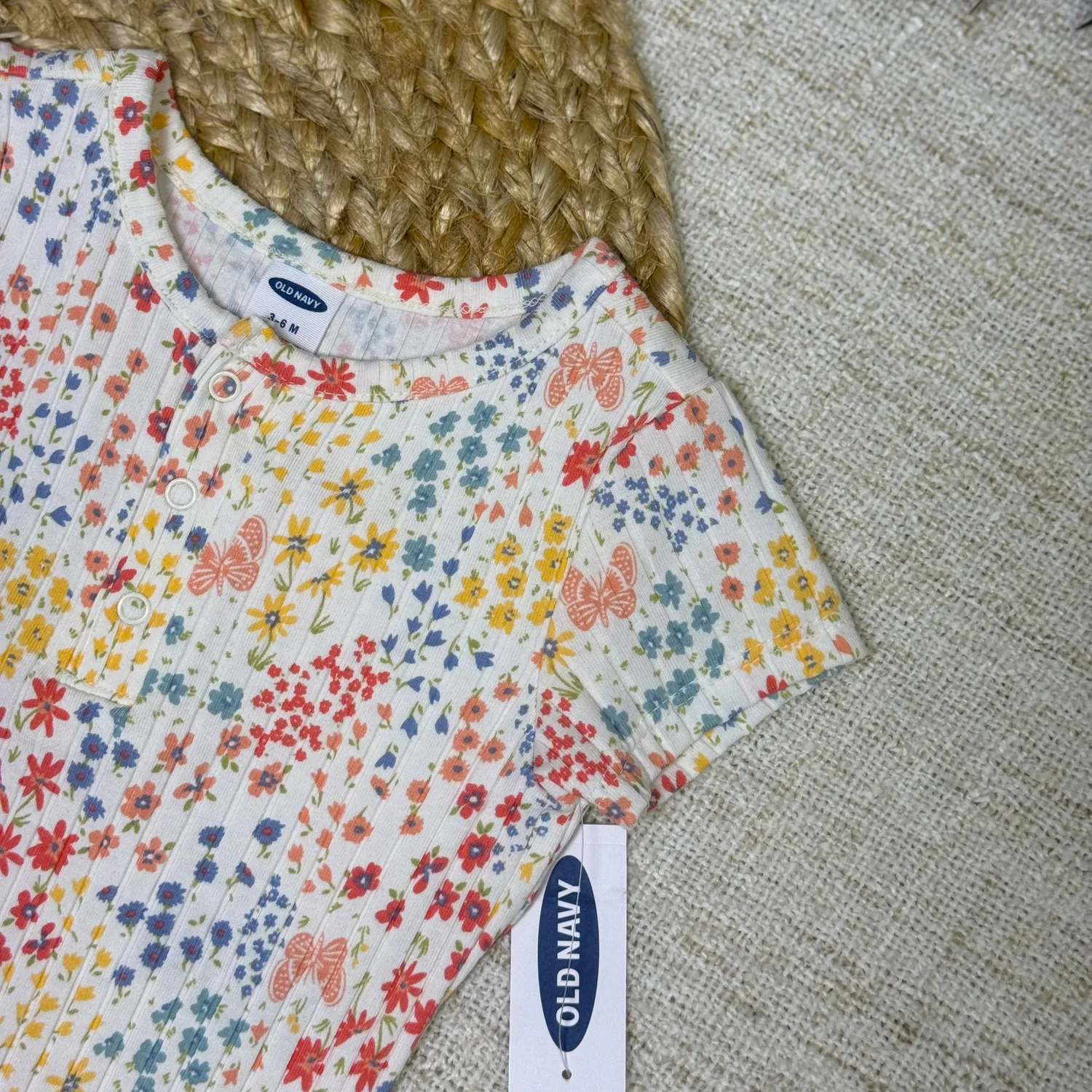 Боді на короткий рукав з квітковим принтом від Old Navy - Зображення 3
