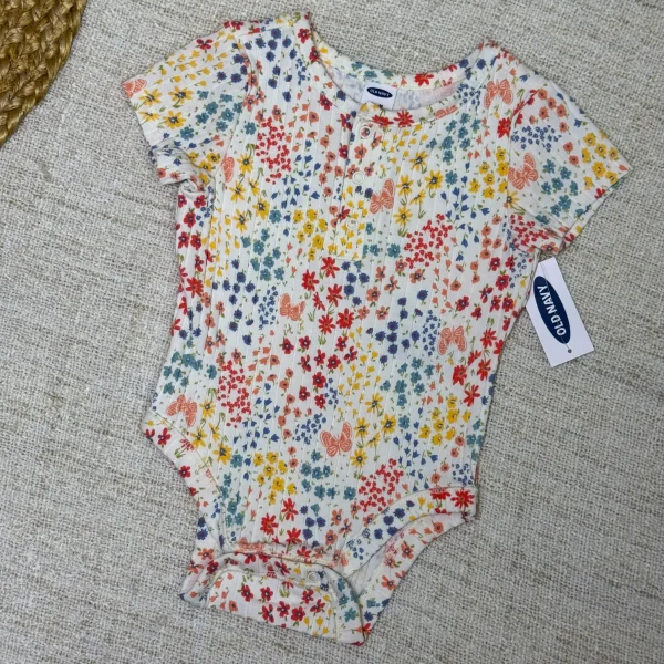 Боді на короткий рукав з квітковим принтом від Old Navy