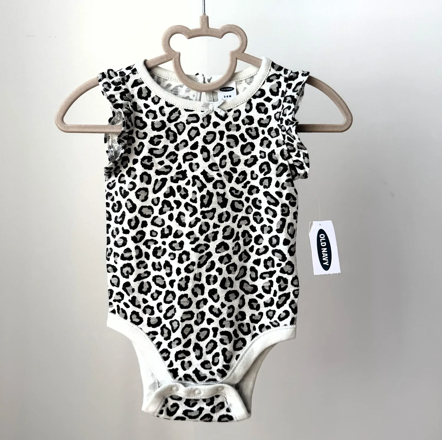 Боді на короткий рукав з леопардовим принтом від Old Navy