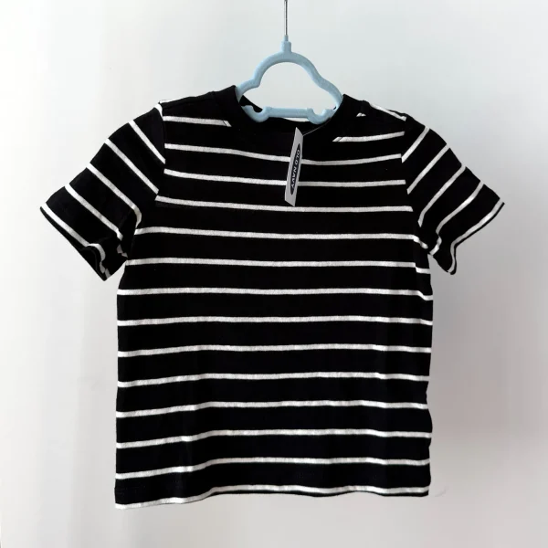 Футболка чорна в білу смужку від Old Navy