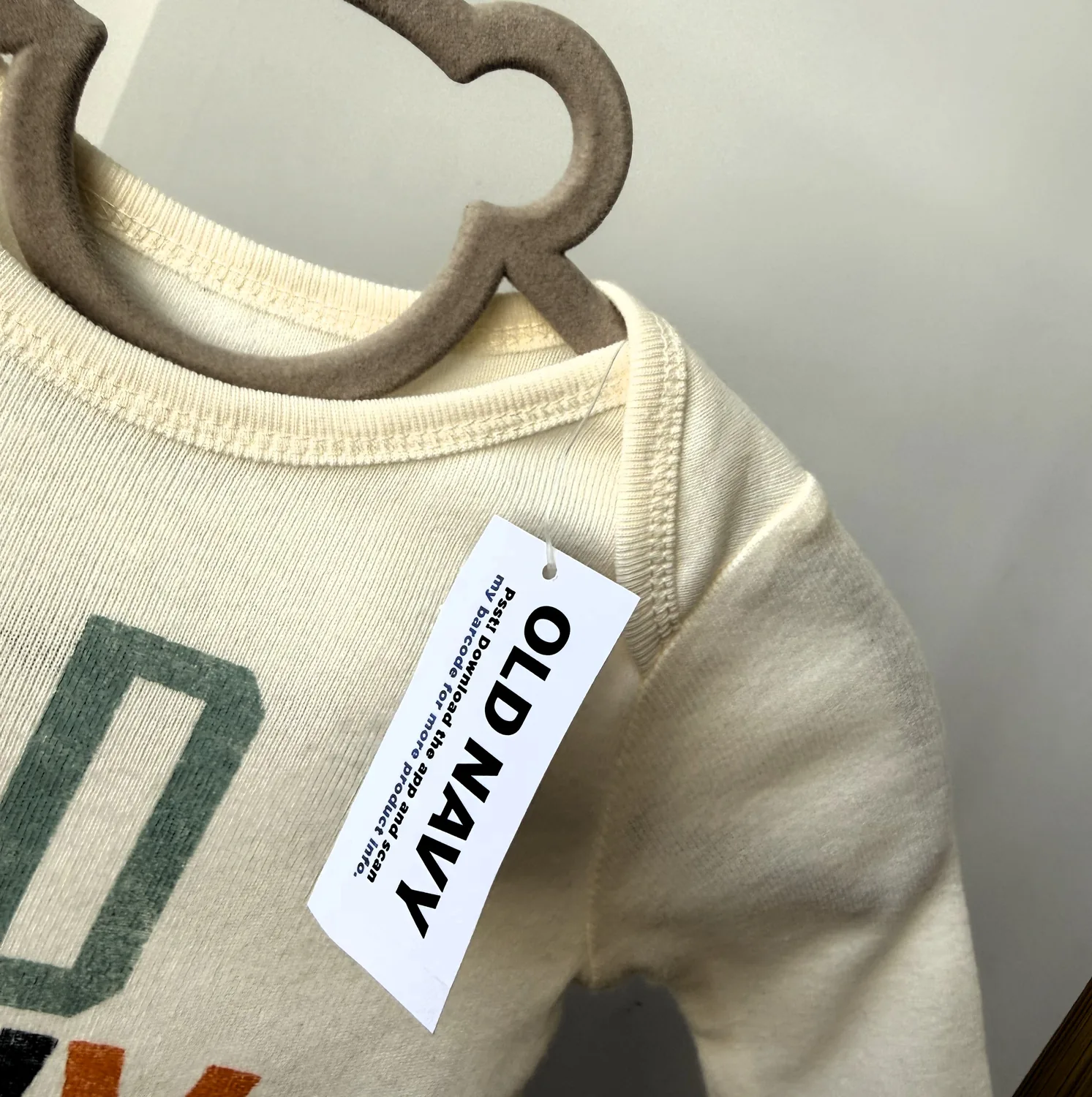 Боді на довгий рукав бежевий від Old Navy - Зображення 2