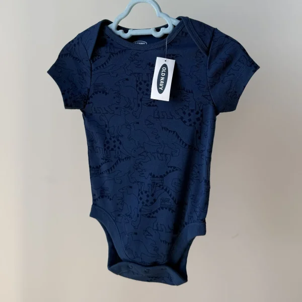 Боді темно-синій на короткий рукав з принтом динозаврів від Old Navy