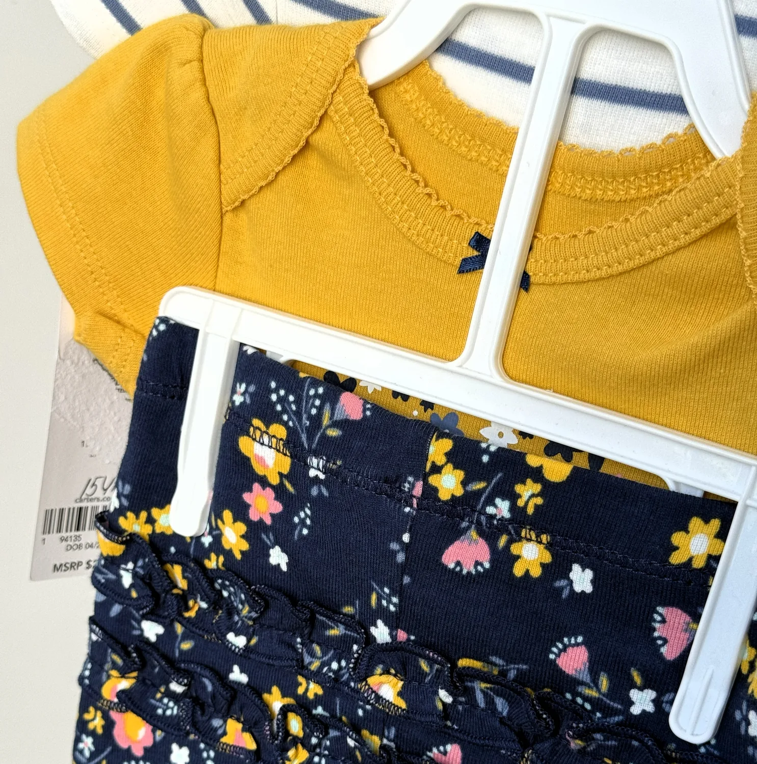 Комплект 3в1 два боді на короткий рукав+легінси від Carter's - Зображення 3