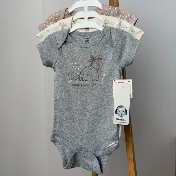 Комплект з трьох боді на короткий рукав від Gerber